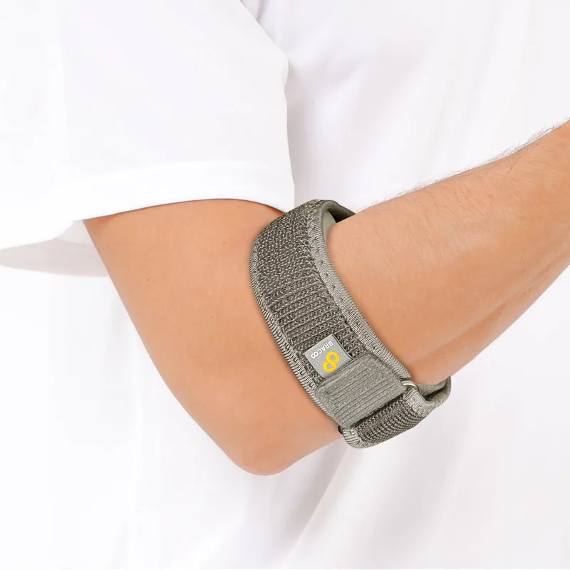 Bracoo Tennis/Golf Elbow Strap — strap fitted on forearm
